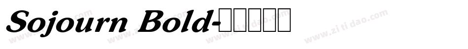Sojourn Bold字体转换